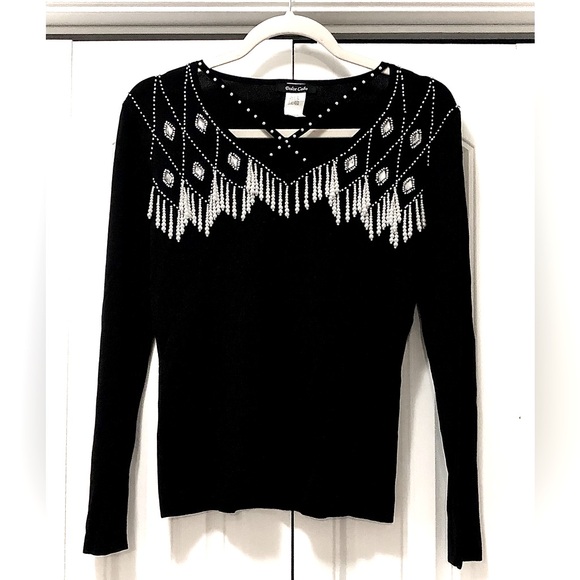 Dolce Cabo Tops - Vintage Pearl Drop Dolce Cabo Shirt Tag size XL fits more like M - L
